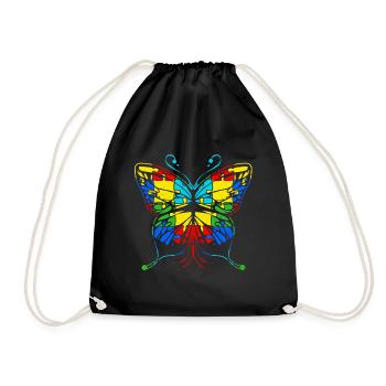 Autism - Drawstring Bag - black - Front