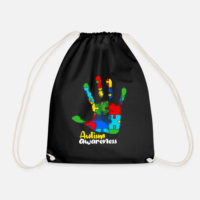 Autismus Awareness Day Pflege Autist Eltern Liebe - Turnbeutel - Schwarz