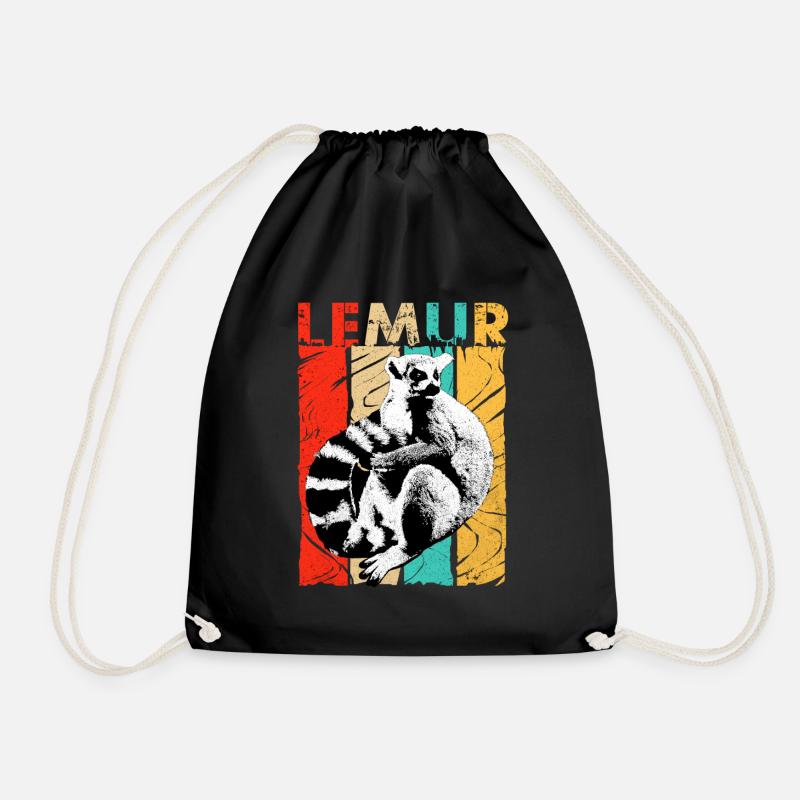 Lemur - Turnbeutel - Schwarz