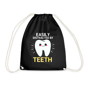 Dentiste cadeau dentiste dentiste dentaire dent - Sac de sport léger - noir - Devant