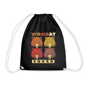 Wombat - Turnbeutel - Schwarz - Vorne