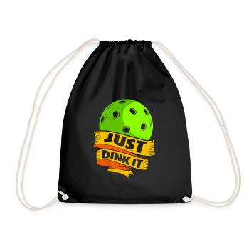 Pickleball - Drawstring Bag - black - Front