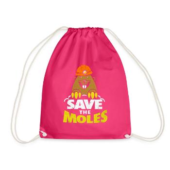 Mole - Drawstring Bag - fuchsia - Front
