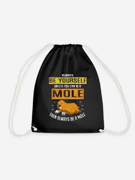 Mole - Drawstring Bag - black