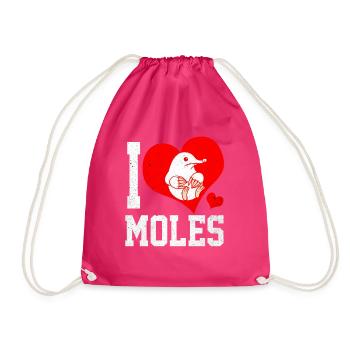 Mole - Drawstring Bag - fuchsia - Front