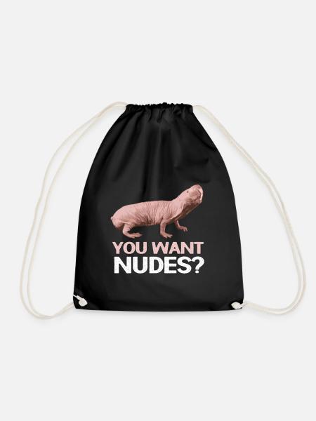 Naked Mole Rodent East Africa Sand Graves Gift - Drawstring Bag - black
