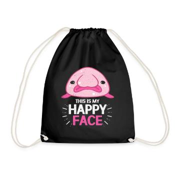 Blobfish - Drawstring Bag - black - Front