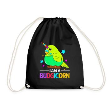 Budgie - Drawstring Bag - black - Front