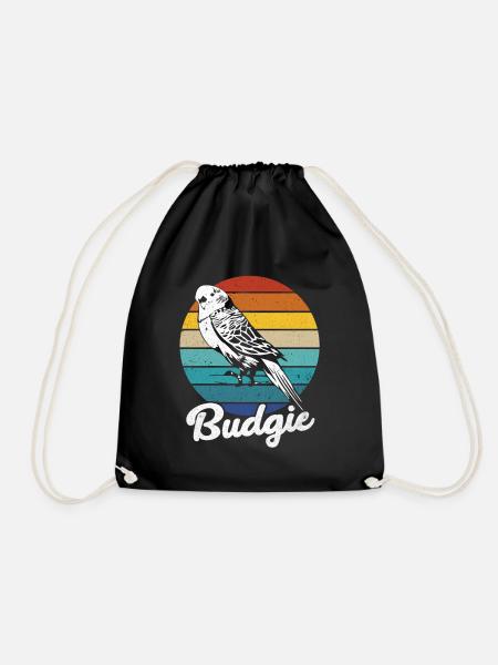 Budgie - Drawstring Bag - black