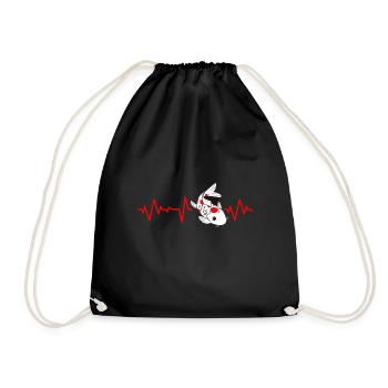 Koi poissons carpes Nishikigoi Kohaku Asagi cadeau - Sac de sport léger - noir - Devant