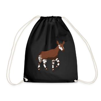 Okapi - Drawstring Bag - black - Front