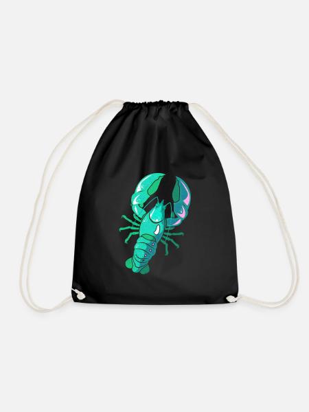 Lobster - Drawstring Bag - black