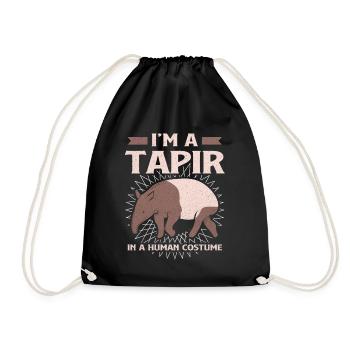 Tapir - Turnbeutel - Schwarz - Vorne
