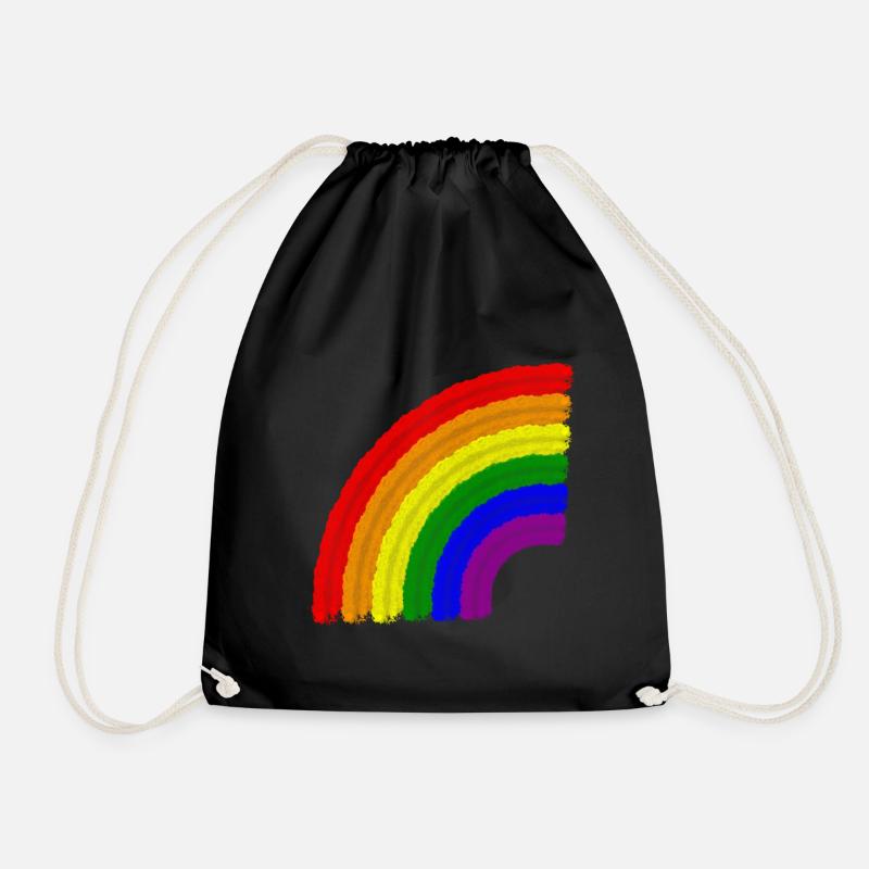 Rainbow LGBT Pride Rainbow - Drawstring Bag - black