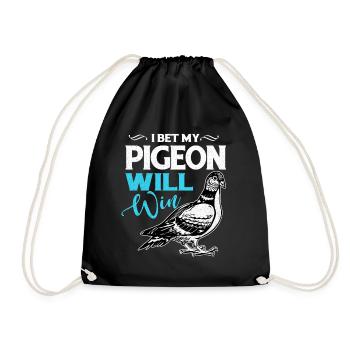 Dove - Drawstring Bag - black - Front