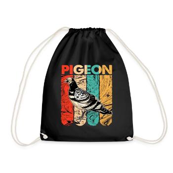 Dove - Drawstring Bag - black - Front