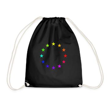 Europa EU Flage arc-en-ciel - Sac de sport léger - noir - Devant