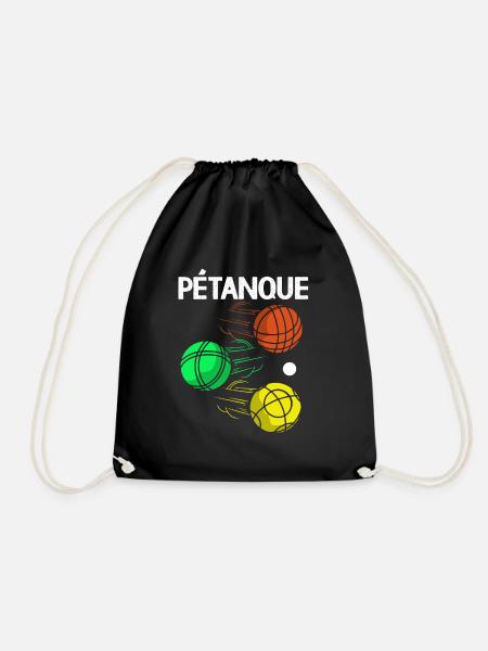 Pétanque Bocce Raffa Boule Sport Ball Petanque - Turnbeutel - Schwarz