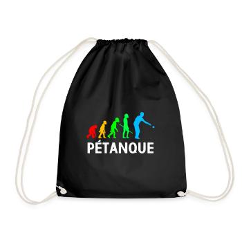Pétanque Bocce Raffa Boule Sport Ball Petanque - Drawstring Bag - black - Front