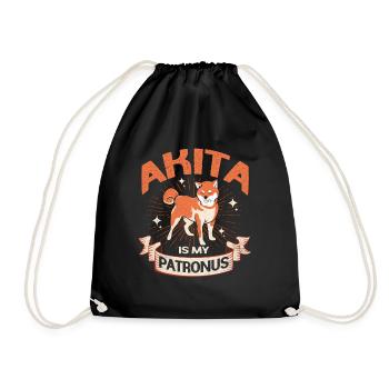 Akita - Drawstring Bag - black - Front