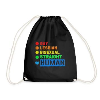 LGBT - Turnbeutel - Schwarz - Vorne