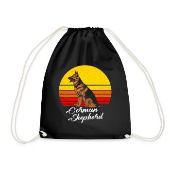 German Shepherd - Drawstring Bag - black - Front