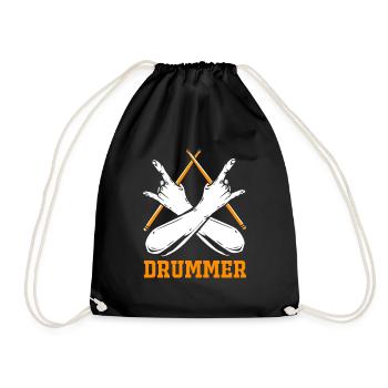 Batteur Batteur Drummer Musique Instrument Tambour Band - Sac de sport léger - noir - Devant
