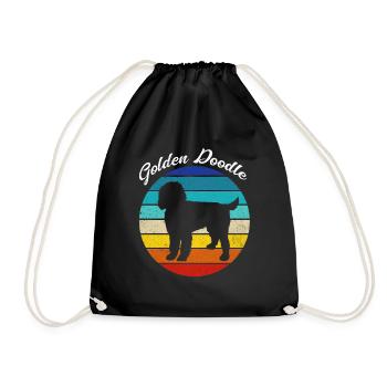 Doodle - Drawstring Bag - black - Front