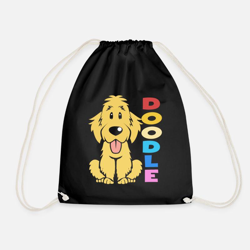 Doodle Hund Goldendoodle Golden Retriever Pudel - Turnbeutel - Schwarz