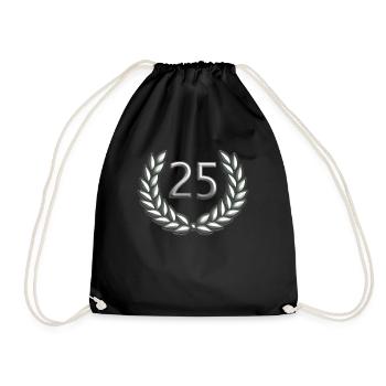 Mariage Mariage argent 25 ans avec couronne de laurier - Sac de sport léger - noir - Devant