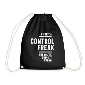 Je ne suis pas un monstre de contrôle - Sac de sport léger - noir - Devant