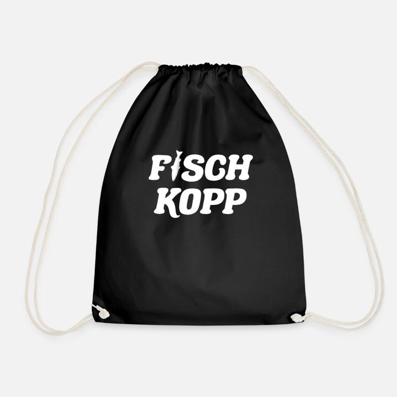 Fischkopp Fisch kopp Fischkopf - Turnbeutel - Schwarz