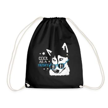 chien de traîneau - Sac de sport léger - noir - Devant