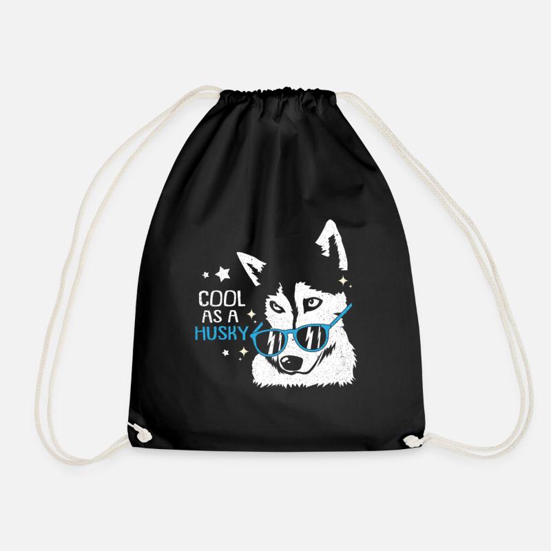 Husky - Drawstring Bag - black
