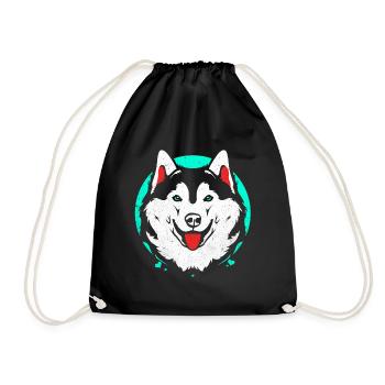 Husky - Turnbeutel - Schwarz - Vorne