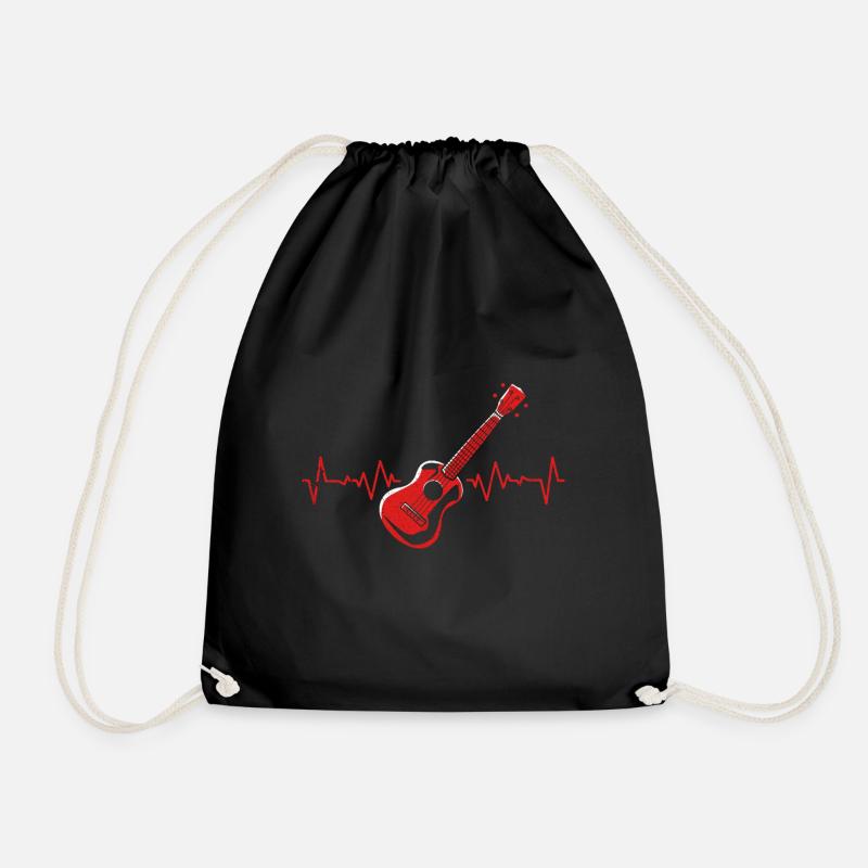 guitar - Drawstring Bag - black