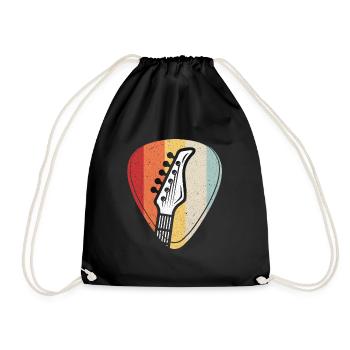 guitar - Drawstring Bag - black - Front