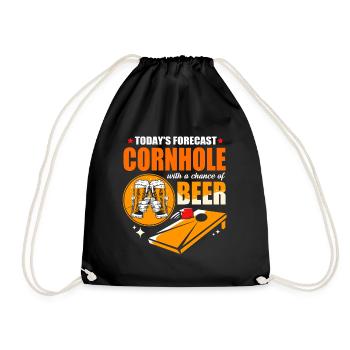 Cornhole Sackloch Bean Bag Jeu USA Amériques - Sac de sport léger - noir - Devant