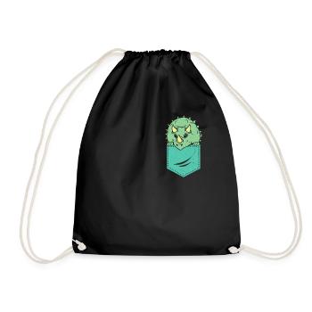 Triceratops - Drawstring Bag - black - Front