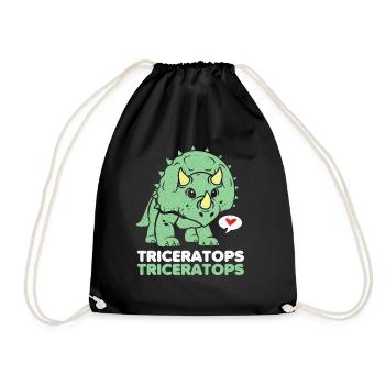 Triceratops - Sac de sport léger - noir - Devant