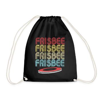Frisbee - Drawstring Bag - black - Front