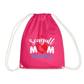 gull - Drawstring Bag - fuchsia - Front