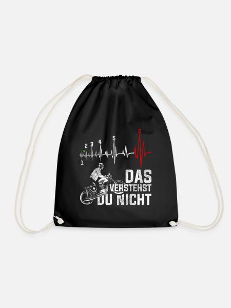 Du verstehst das nicht - Motorrad Herzschlag - 6 - Turnbeutel - Schwarz