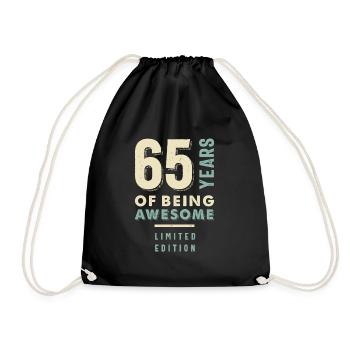 65 ans d'être génial - 65e anniversaire - Sac de sport léger - noir - Devant