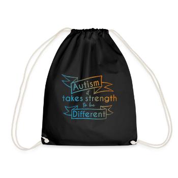 Autisme - Sac de sport léger - noir - Devant