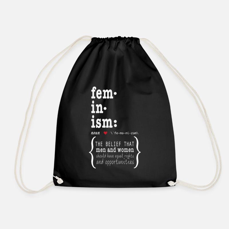 Feminism feministen Geschenk - Turnbeutel - Schwarz