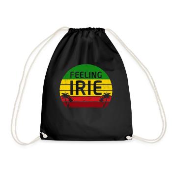 Feeling Irie Sunset Jamaïque Reggae Rasta T-Shirt - Sac de sport léger - noir - Devant