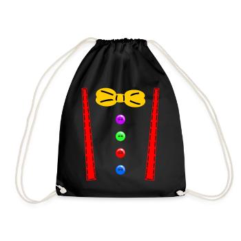 Clown costume - Drawstring Bag - black - Front