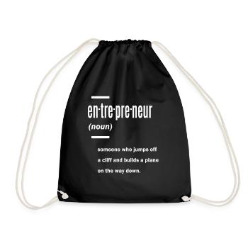 Définition de l’entrepreneur Idées de cadeaux - Sac de sport léger - noir - Devant