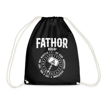 FATHOR Fête des pères - Sac de sport léger - noir - Devant